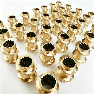 STS 65 Twin Screw Extruder Screw Elements ชิ้นส่วนที่มีความเสถียรทางมิติสูงสำหรับการอัดรีดพลาสติกไม้ WPC