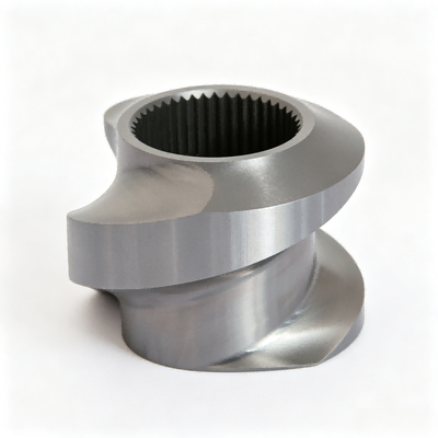 Harga yang bagus Elemen Pencampur Chamfering Ujung Tunggal Ekstruder Sekrup Ganda Bagian Sekrup Pencampur Paduan on line